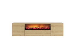 Pyro Suporte De Tv Com Lareira Led Com Aparência De Madeira De 180cm Concept U