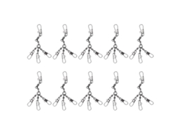 Rotuladores de Barril de Pesca com Fecho Seguro Inox 10pcs