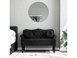Vidaxl Banco Com Almofadas Preto 120,5x65x75 Cm Veludo