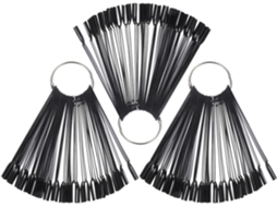 Expositor De Unhas Em Formato De Leque Preto, 150 Peças.