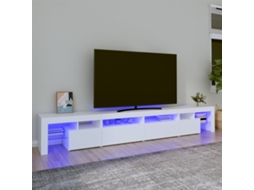 Vidaxl Móvel De Tv Com Luzes Led 260x36,5x40 Cm Branco