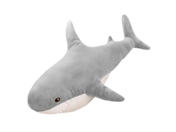 Almofada de Tubarão de Pelúcia Macia e Animada, Brinquedo Divertido, Presente Decorativo para Meninos e Meninas, 80cm/31,5 polegadas