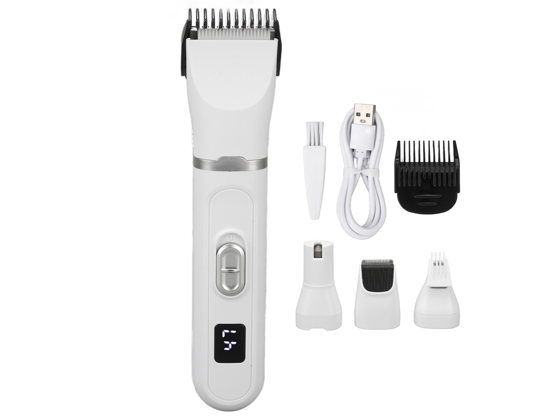 2026 kit de Tesouras para Cães com 4 Lâminas Sem Fio Recarregáveis Trimmer para Patas de Baixo Ruído Branco