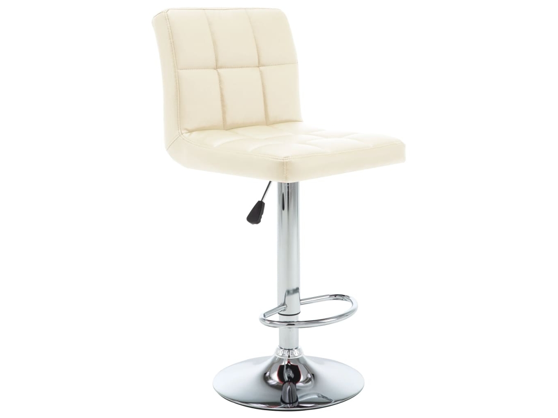 Bancos de Bar 2 Pcs Couro Artificial Cor Creme MAISON EXCLUSIVE