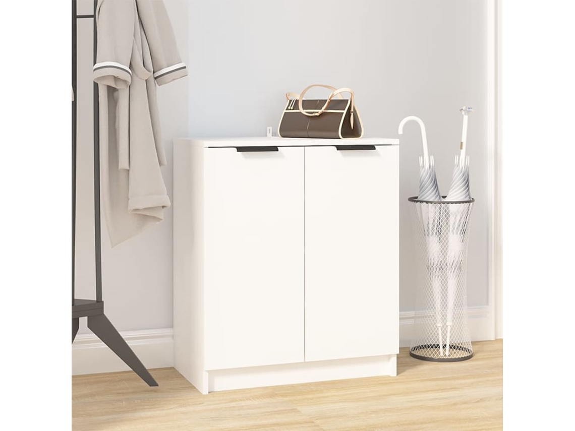 Vidaxl Sapateira 59x35x70 Cm Derivados De Madeira Branco