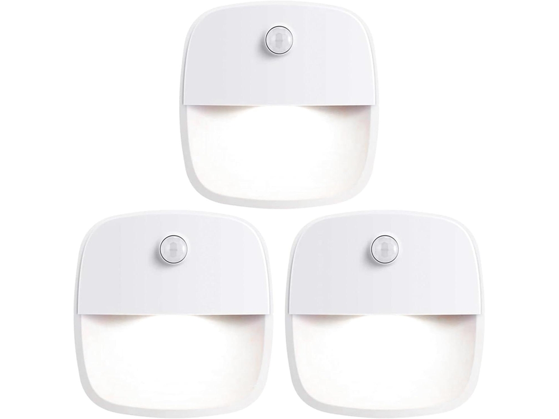 Luz com Sensor de Movimento, Pacote com 3 Unidades de Luzes Noturnas Sensor de Movimento a Bateria, para Uso Interno BRILVIBERA