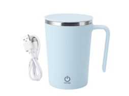 Caneca De Café Auto Agitada Recarregável Com Tampa De Aço Inoxidável Portátil Elétrica Magnética Mistura Automática 350ml 12oz Azul