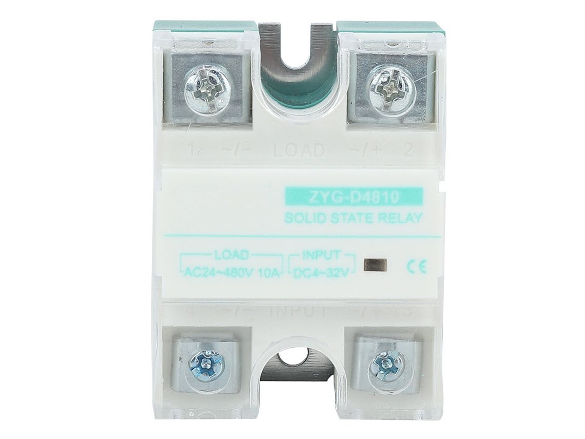 Relé De Estado Sólido Monofásico Zyg D4810 Dc-ac 10a 4~32v 24~480v Para Circuito