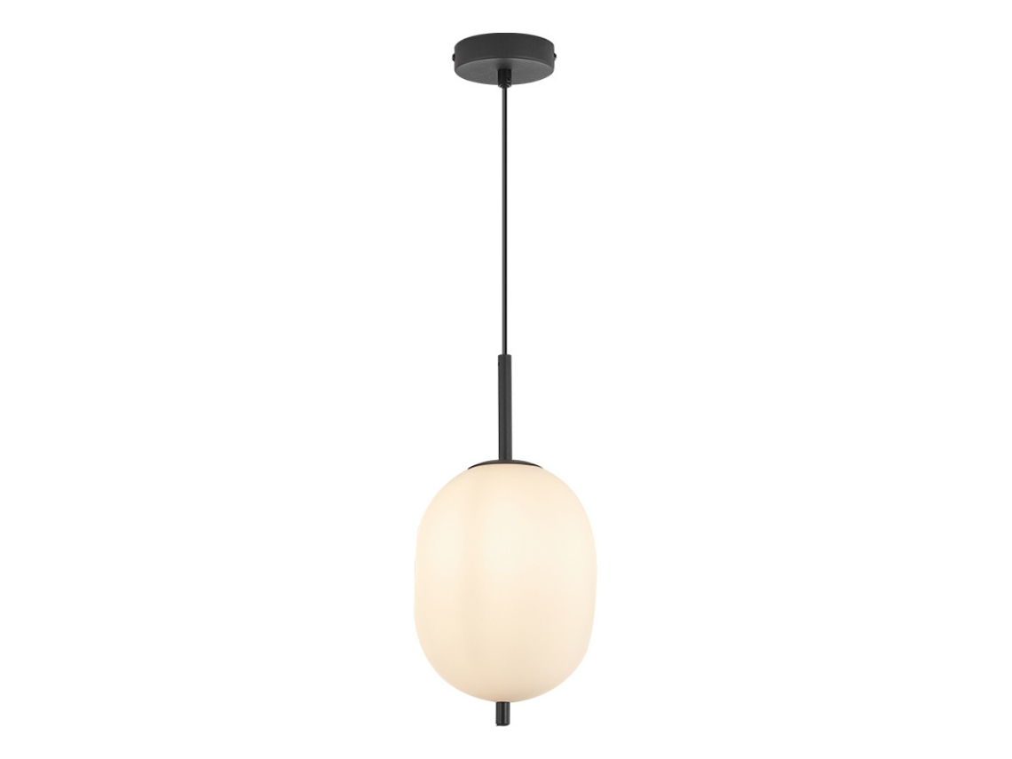 Suspensão oval em vidro opala 23W IP20 E14 Diâmetro 155mm