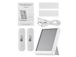 2026 monitor Inteligente de Temperatura e Humedad Wifi com Sensor Controle Remoto App para Interior Casa Jardim Estufa Garagem