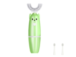 Conjunto De Escova De Dentes Elétrica Infantil Em Formato De U Com Desenho Animado, Ferramenta Portátil Para Limpeza Dos Dentes.