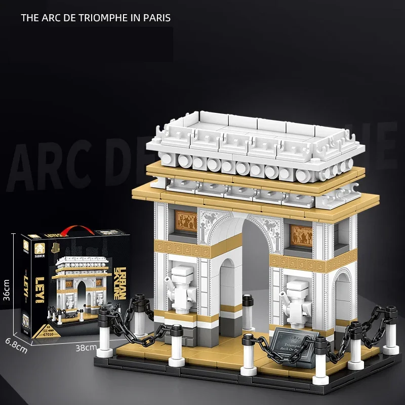 (estilo 2) Conjunto De Blocos De Construção De Pontos Turísticos Famosos Do Mundo, Brinquedo Educativo Em Miniatura Para Montar