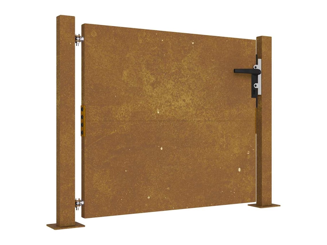 Portão de Jardim VIDA XL Aço Corten (105x105 cm)