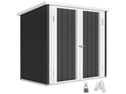 Abrigo de Jardim VERIDIA CUOM de 1,26 m², aço galvanizado, 147x86x134cm, preto