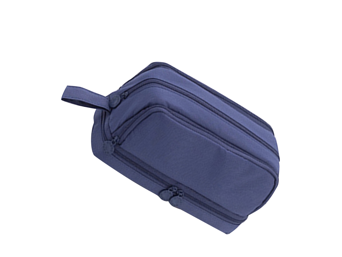 Estojo de lápis grande, com bolsos multilayer, alça, fácil de limpar, para escola e escritório | S/MARCA