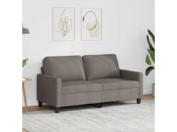 Vidaxl Sofá De 2 Lugares Tecido 140 Cm Cinzento-acastanhado