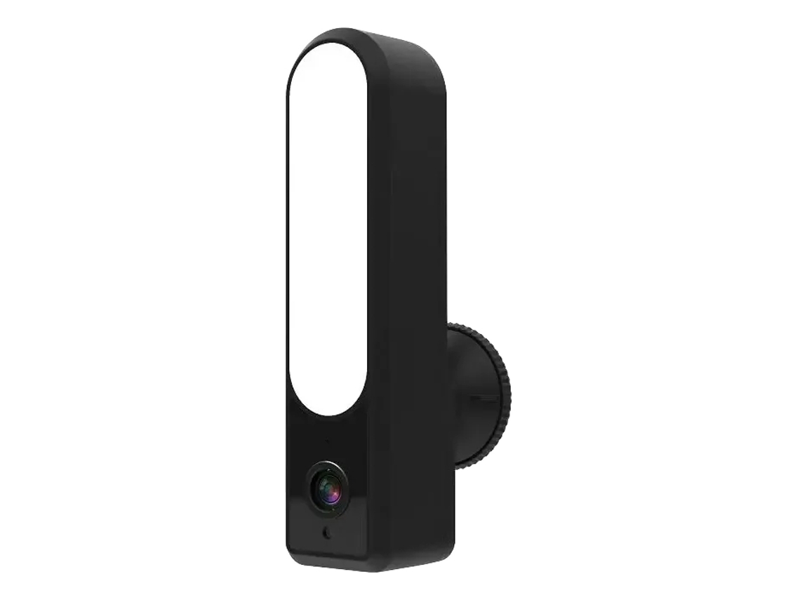 Câmera Inteligente Wi Fi Para Casa, Holofote, 1080p, Aplicativo Tuya, Áudio Bidirecional, Preto Slowmoose