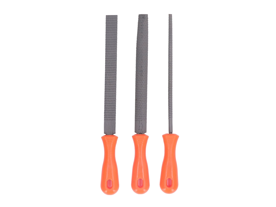 Conjunto 3pcs De Lixas De Madeira Aço Aliado Ferramentas Manual Redondo Plano Semi-redondo Para Marcenaria