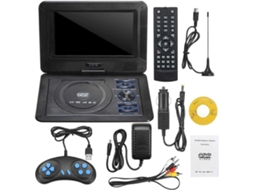 Leitor De Dvd Portátil Hd De 9,8 Polegadas Para Carro, Compatível Com Vcd, Cd, Mp3, Usb E Cartão Sd, Com Cabo Portátil E Rotação De 16 Posições.