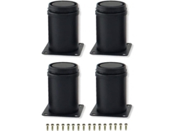 2026 4pcs Pies de Mueble Ajustables de Acero Inoxidable Negro 20cm Egh 80mm