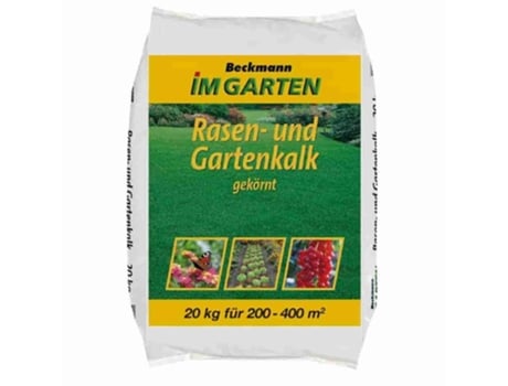 Corretor de pH Beckmann Granulado para Gramado e Jardim 20kg com Grão Fino 0,3-1,2mm para 200-400 m²