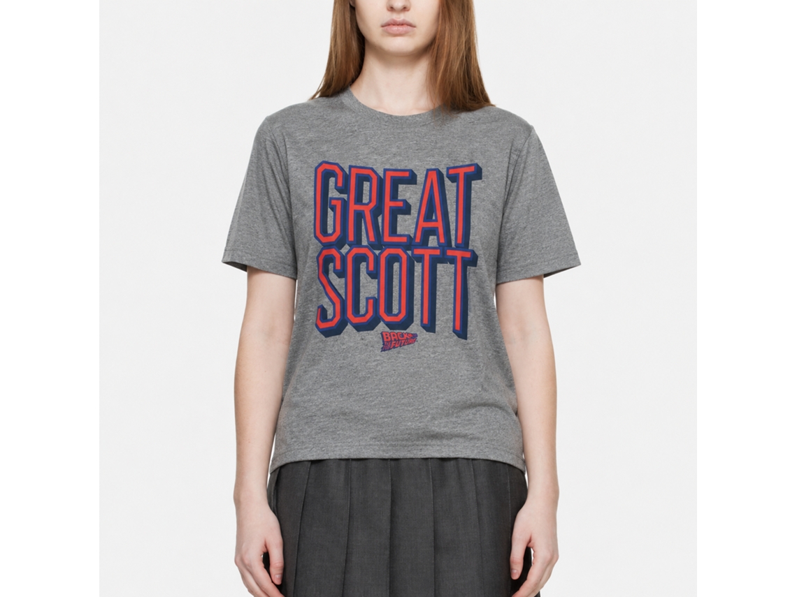 Rockinstone Back To The Future Movie Great Scott Heather Graphite Adult T-shirt Size:xl