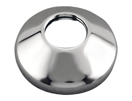 Cobertura Oval de Aço Cromado com Formato de Cone para Tubo de 3/4 Polegadas 88 mm Largura
