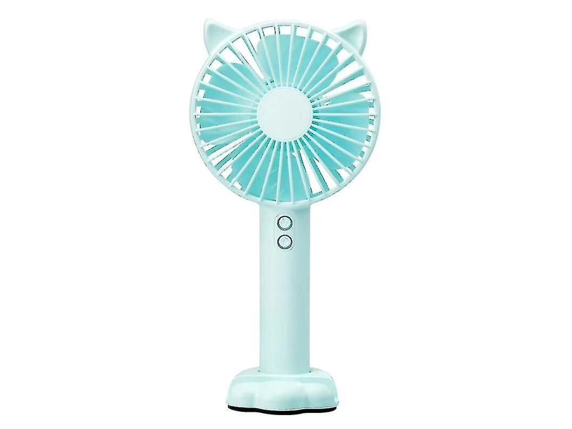 Mini Ventilador Azul Portátil, Pequeno Com Luz Noturna.