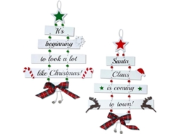 Decorações de Natal Nova Line em madeira, grandes, para interior, parede e janela | S/MARCA