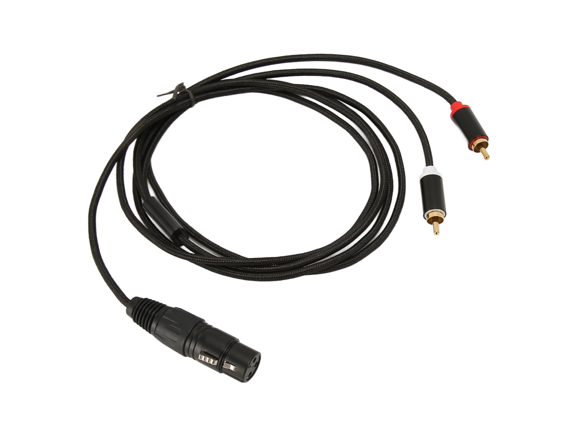 Cabo Xlr Fêmea Para Dual Rca Macho Splitter Y Sem Ruído Interconexão Estéreo 1m