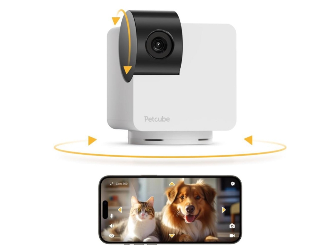 Câmera de Vigilância PETCUBE 360 (Wi-fi - Audio - Branco)