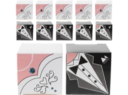 Caixas De Doces Para Casamento Vicasky, 50 Unidades, Papel Decorativo Preto E Rosa, Tamanho Compacto Para Presentes E