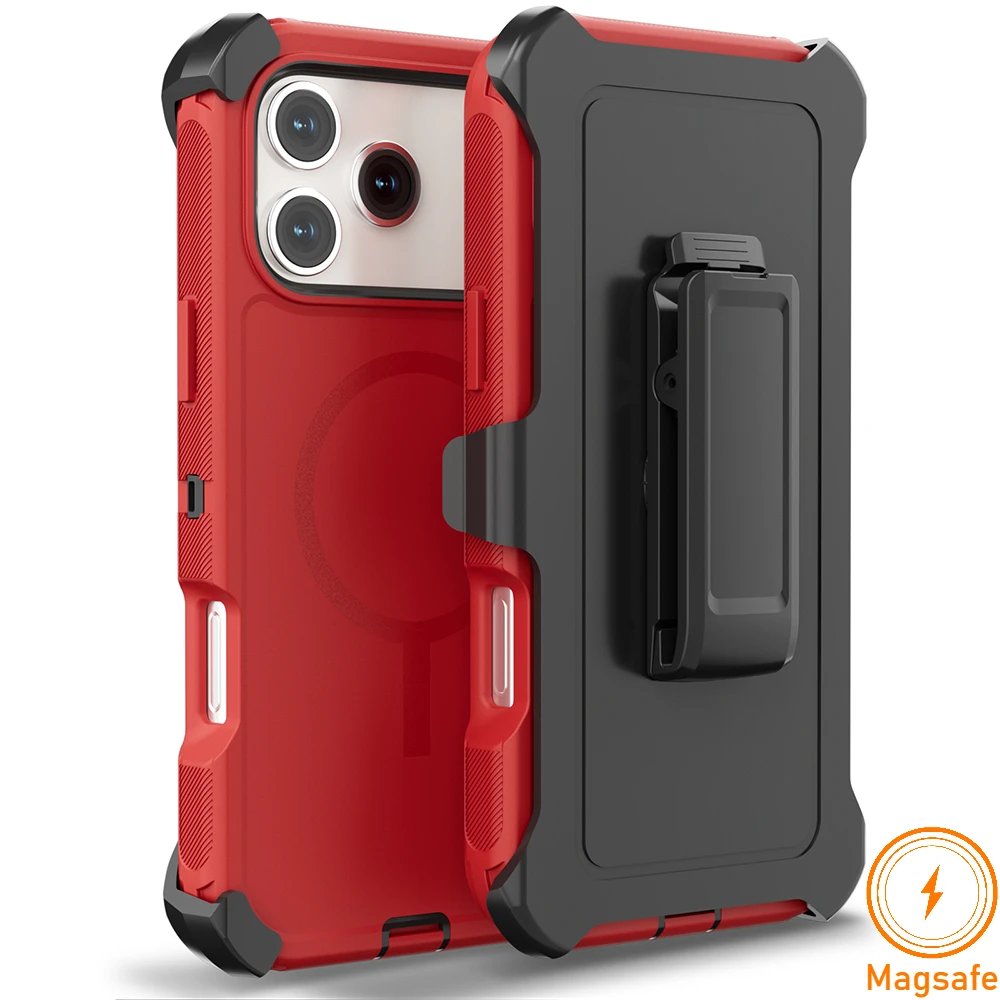 (vermelho, Iphone 14 Plus) Capa Magnética Para Celular, Compatível Com Magsafe, Resistente E Durável, À Prova De Choque, Com Clipe.