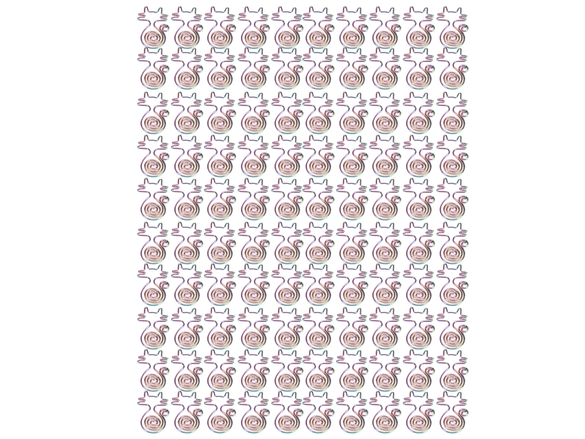 100 Clips de Papel em Forma de Gato Coloridos com Processo de Chapado Resistente Ao Deslizamento Portáteis para Escritório Metálicos