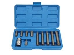 Kit De 11 Pontas De Chave De Fenda Spline Segura 12 Pontos Aço Vanádio-crômio