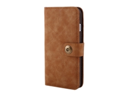 Capa de Couro EOOCOO (carteira de cartões, magnética, desmontável)