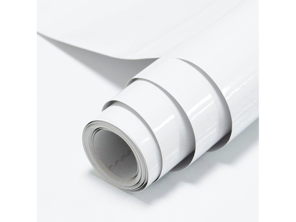 Papel De Parede Autoadesivo Com Glitter 60cm X 500cm Branco Plástico Impermeável