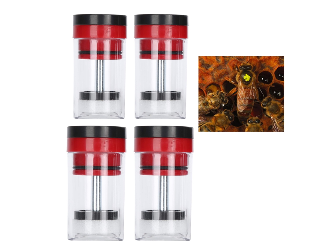 Garrafas Com A Marca Queen Bee, 4 Unidades, Plástico, Para Capturar Rainha Das Abelhas. -aquaforge