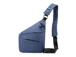 Bolsa De Ombro (azul), Bolsa De Peito Xadrez Casual Esportiva Masculina