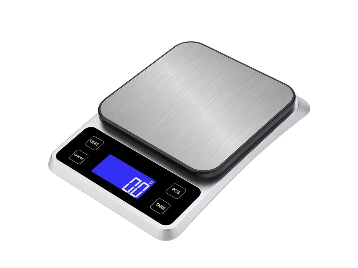 Balança Digital De Cozinha 3kg, Display Lcd, Aço Inoxidável - Acessório Doméstica