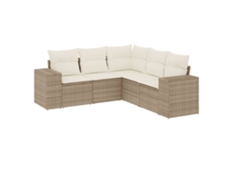 Garden Sofa Set, Garden Sofa Sets Vidaxl Bege Rattan / Vime (n/a)