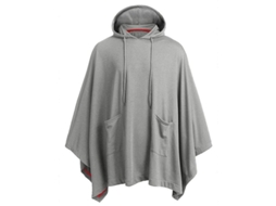 Poncho Capa Com Capuz Casual Unissex Para Homem E Mulher Camisola Com Bolsos Skp 2xl Gris