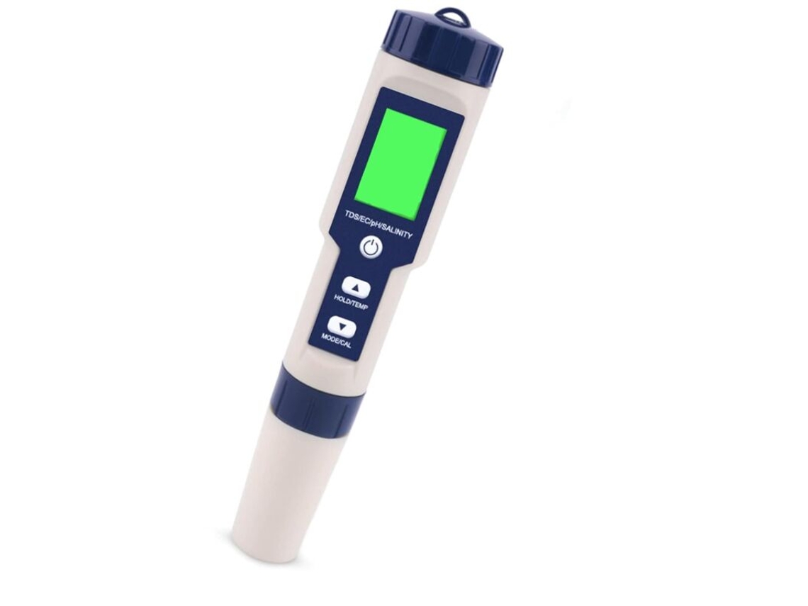 Medidor Eletrônico 5 Em 1 De Ph, Mede Ph, Tds E Salinidade (ec).