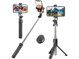 Bastão De Selfie Telescópico Para Celular Com Suporte Bluetooth