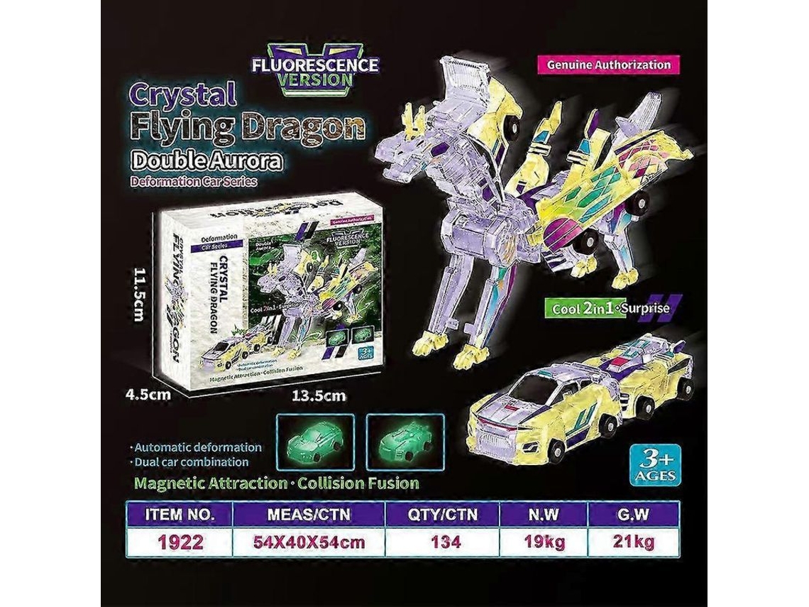 2026 2025 Brinquedo Transformador Unicornio Carro 2 em 1 para Crianças Meninos Meninas Instantâneo Deformação