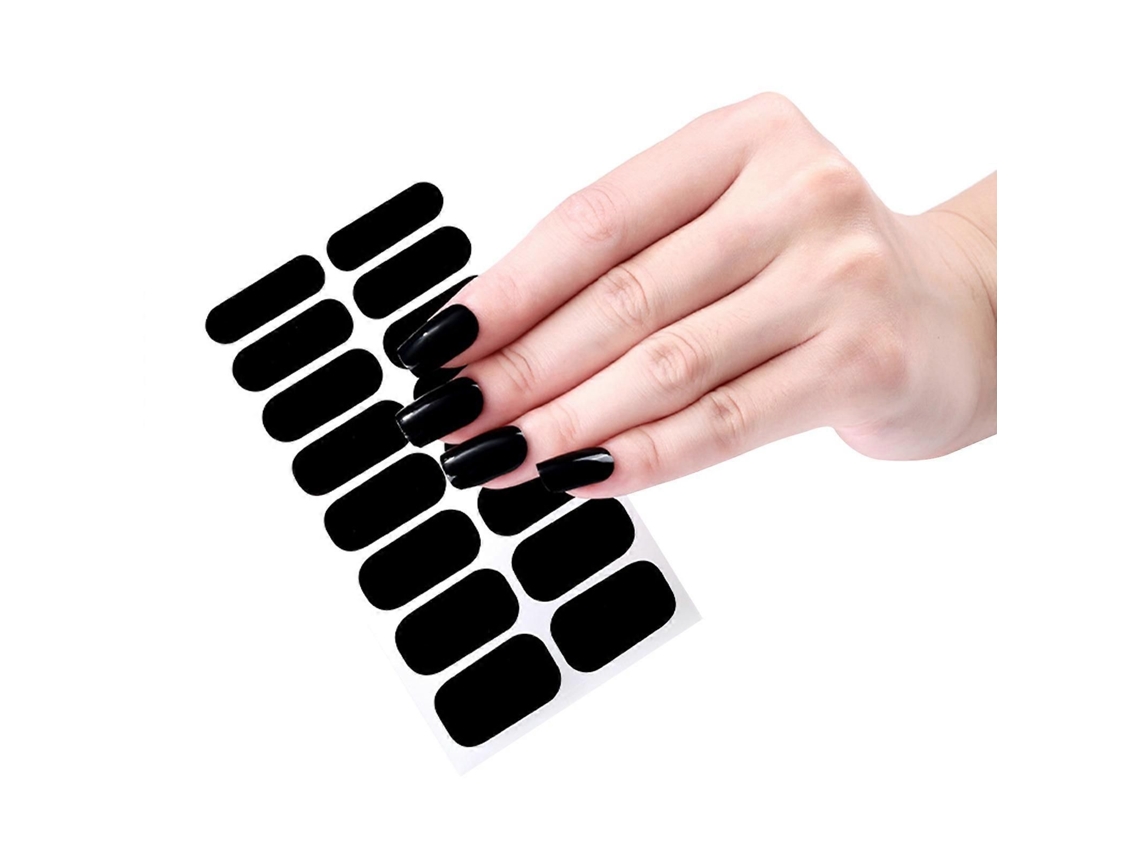 Conjunto de adesivos para esmalte de unhas para lâmpada UV, que cobrem completamente as unhas, autoadesivos, para decoração de manicure. Tamanho S GOKOCO
