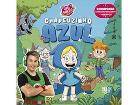 Livro Gato Galáctico Em Chapeuzinho Azul - Acompanha Audiobook Exclusivo Cartela De Adesivos De Gato Galáctico (português Do Brasil)