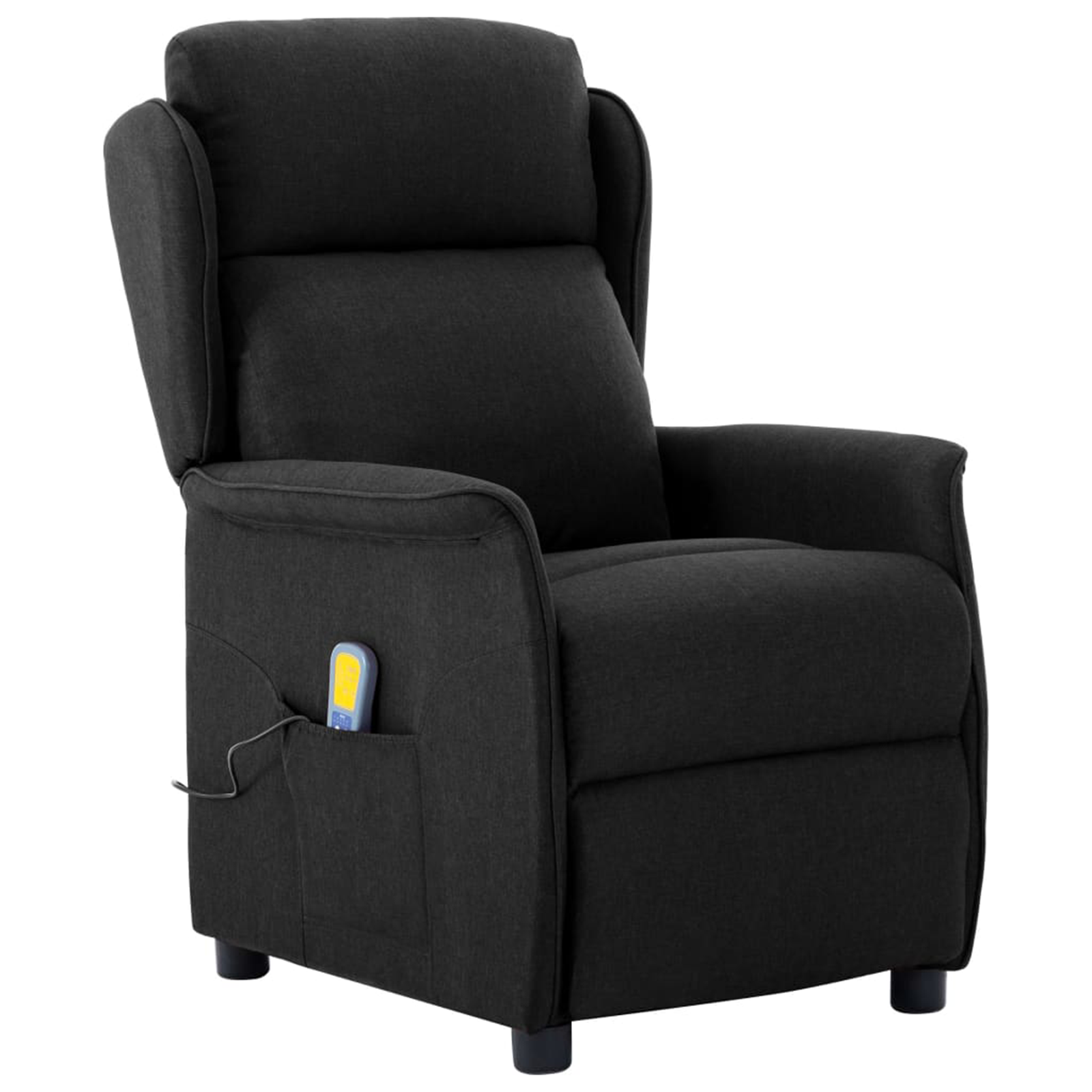 Conjunto 1 Cadeira De Massagem Moderna Vidaxl Preto Poliéster (93.5 X 67.5 X 101.5 Cm)