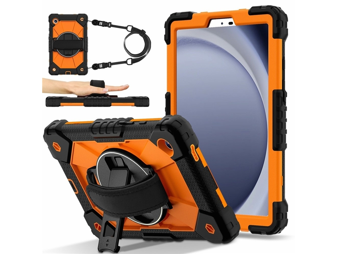 Capa Para Celular Galaxy Tab A11 Com Suporte, Laranja.