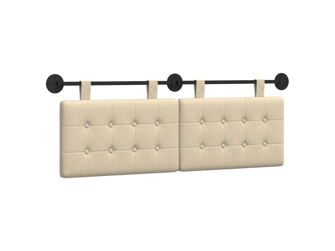 Conjunto 1 Cabeceira De Quarto Vidaxl Creme Tecido (150 X 55 X 5 Cm)